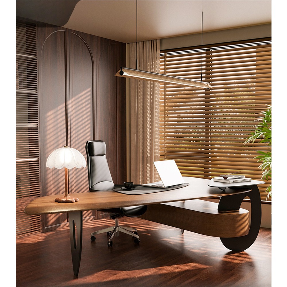 Home Office Work Table - 프리미엄 소나무 원목 임원 책상, 대형