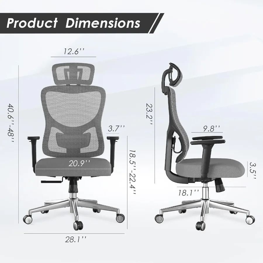 홈 오피스 및 게임용으로 설계된 인체공학적 사무용 의자 - Ergonomic Office Chair 리뷰 및 가격