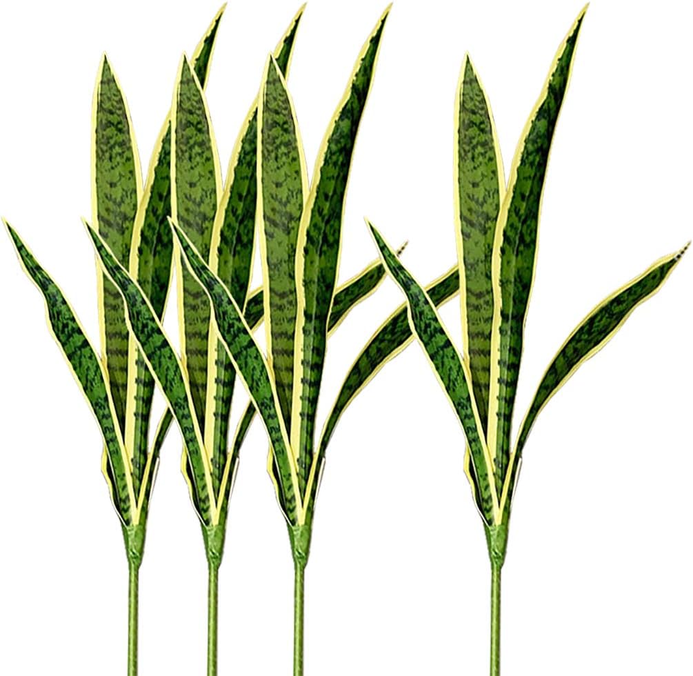 4 PCS 가짜 인공 뱀 가짜 Sansevieria 식 - Home Office Layout 리뷰 및 가격