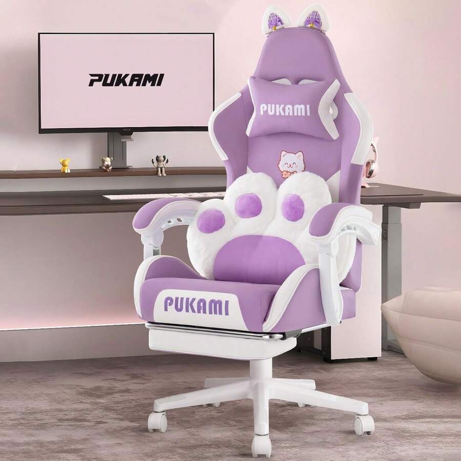 연결된 팔걸이가 있는 핑크색 게이밍 의자, 허리 지지대 - Ergonomic Office Chair 리뷰 및 가격
