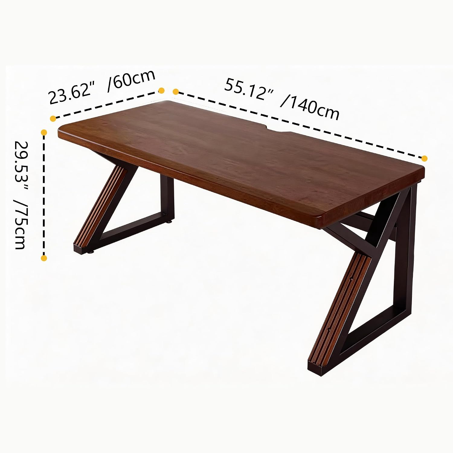 55인치, 천연 목재 소재의 컴퓨터 책상, 러스틱 스타 - Home Office Work Table 리뷰 및 가격