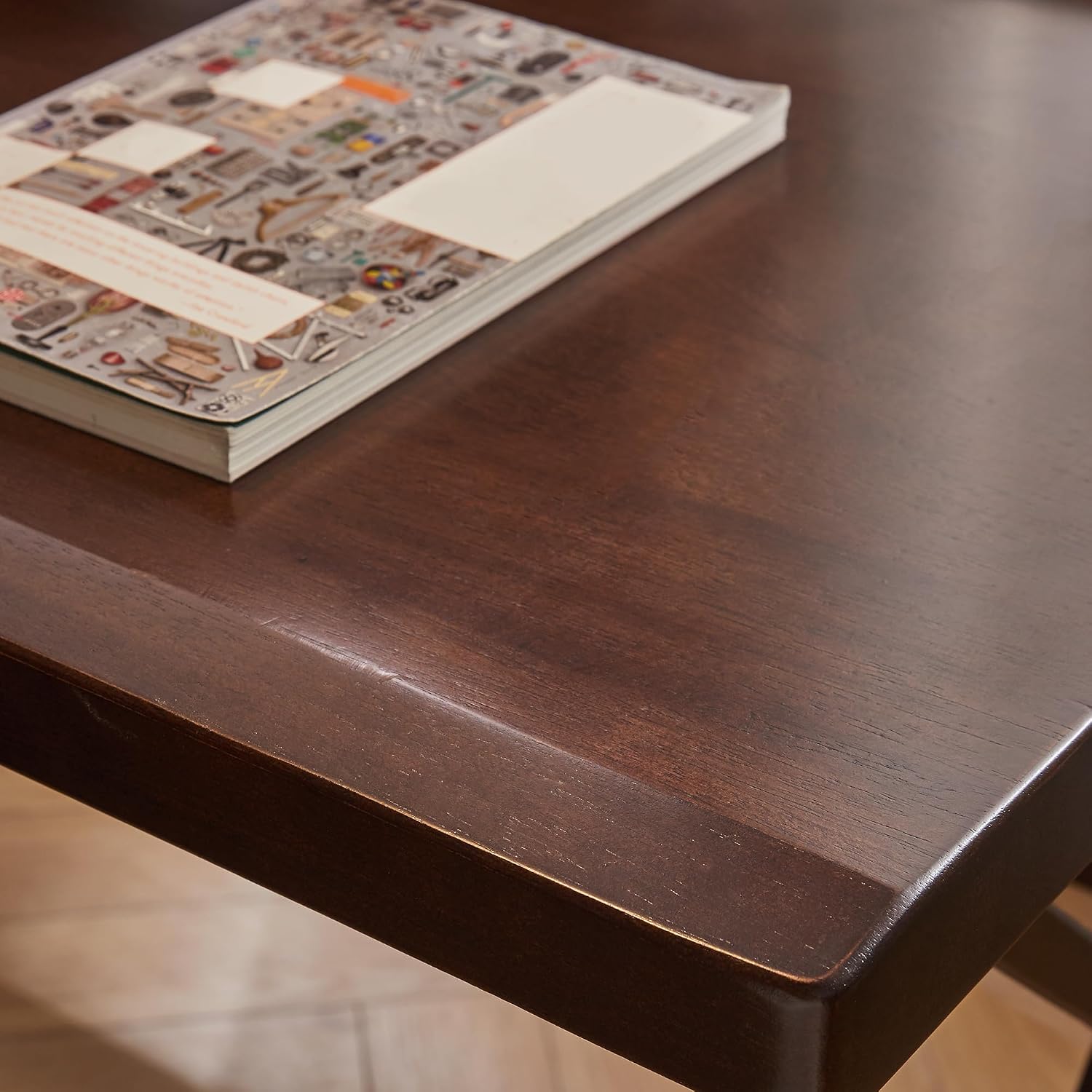 55인치, 천연 목재 소재의 컴퓨터 책상, 러스틱 스타 - Home Office Work Table 리뷰 및 가격